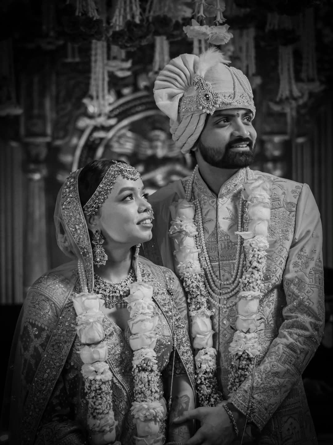 Intimate wedding moment